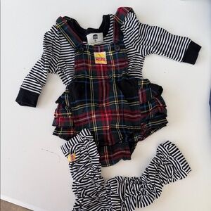 Charming Kids Plaid and Striped Set